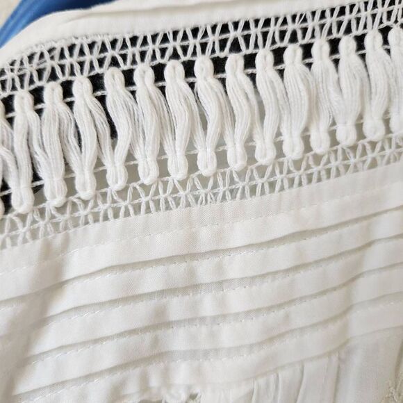 Tasha Polizzi Georgia white knit floral embroidered western boho relaxed romanti - Picture 1 of 9